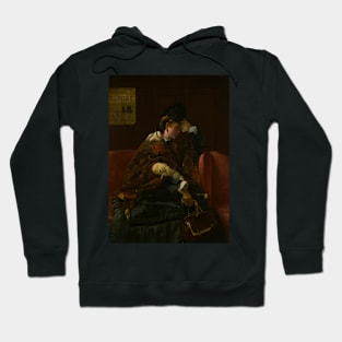 At the Railway Station by Alfred Stevens Hoodie